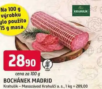 Trefa BOCHÁNEK MADRID nabídka