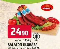 Trefa BALATON KLOBÁSA nabídka