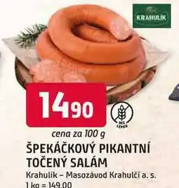 Trefa ŠPEKÁČKOVÝ PIKANTNÍ TOČENÝ SALÁM nabídka