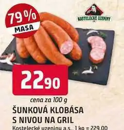 Trefa ŠUNKOVÁ KLOBÁSA S NIVOU NA GRIL nabídka