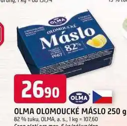 Trefa OLMA OLOMOUCKÉ MÁSLO 250 g 82% tuku nabídka
