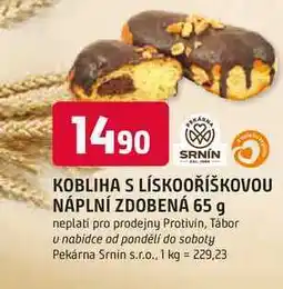 Trefa KOBLIHA S LÍSKOOŘÍŠKOVOU NÁPLNÍ ZDOBENÁ nabídka