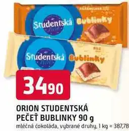 Trefa ORION STUDENTSKÁ PEČEŤ BUBLINKY nabídka