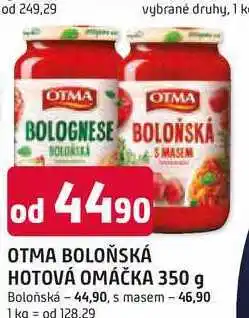 Trefa OTMA BOLOŇSKÁ HOTOVÁ OMÁČKA nabídka
