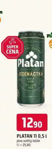 Trefa Platan 11% pivo světlý ležák 0,5l plechovka nabídka