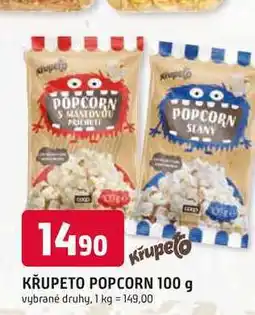 Trefa KŘUPETO POPCORN nabídka