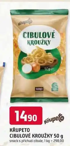 Trefa KŘUPETO CIBULOVÉ KROUŽKY 50 g snack s příchutí cibule nabídka