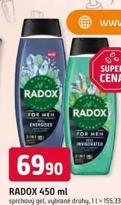 Trefa RADOX 450 ml sprchový gel, vybrané druhy nabídka