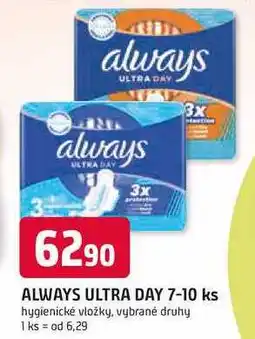 Trefa ALWAYS ULTRA DAY 7-10 ks hygienické vložky nabídka