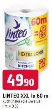Trefa LINTEO XXL 1x 60 m kuchyňská role 2vrstvá nabídka