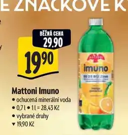 Albert Mattoni Imuno ochucená minerální voda nabídka
