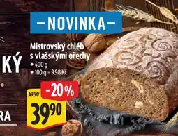 Albert Mistrovský chléb s vlašskými ořechy nabídka