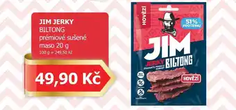 Teta JIM JERKY BILTONG prémiové sušené maso nabídka