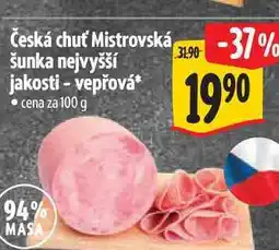 Albert Česká chuť Mistrovská šunka nejvyšší jakosti - vepřová nabídka
