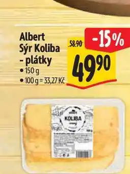 Albert Albert Sýr Koliba - plátky nabídka