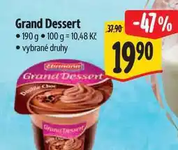 Albert Grand Dessert nabídka