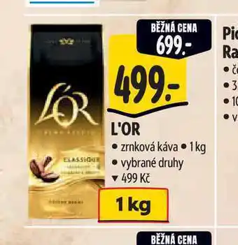 Albert L'OR zrnková káva nabídka