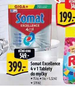Albert Somat Excellence 4 v 1 Tablety do myčky 75 ks nabídka