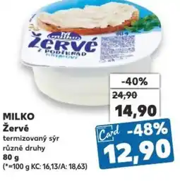 Kaufland MILKO Žervé termizovaný sýr nabídka