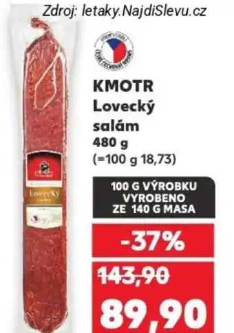 Kaufland KMOTR Lovecký salám nabídka