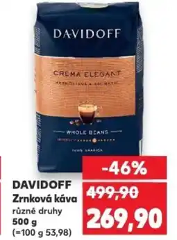 Kaufland DAVIDOFF Zrnková káva nabídka