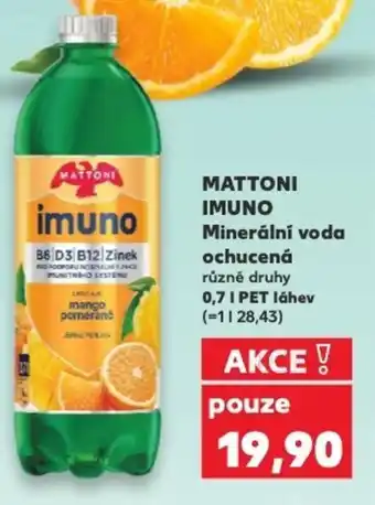 Kaufland MATTONI IMUNO Minerální voda ochucená nabídka
