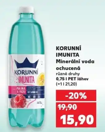 Kaufland KORUNNÍ IMUNITA Minerální voda ochucená nabídka