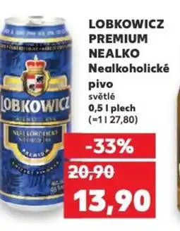 Kaufland LOBKOWICZ PREMIUM NEALKO Nealkoholické pivo nabídka