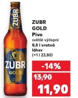 Kaufland ZUBR GOLD Pivo nabídka