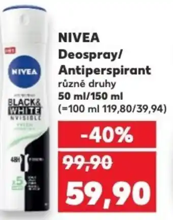 Kaufland NIVEA Deospray/ Antiperspirant nabídka