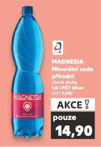 Kaufland MAGNESIA Minerální voda přírodní nabídka