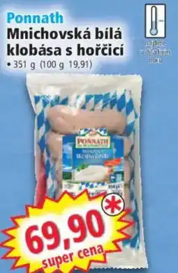 Norma Ponnath Mnichovská bílá klobása s hořčicí nabídka