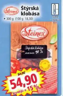 Norma Štýrská klobása nabídka