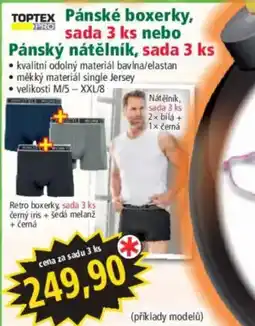 Norma Pánské boxerky, sada 3 ks nebo Pánský nátělník, sada 3 ks nabídka
