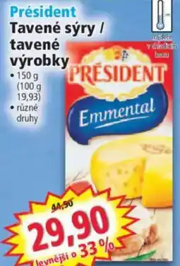 Norma Président Tavené sýry/ tavené výrobky nabídka