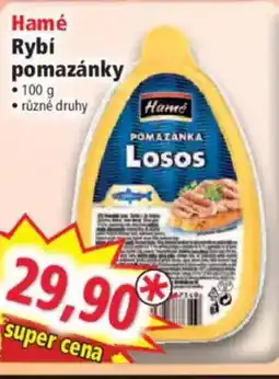 Norma Hamé Rybí pomazánky nabídka