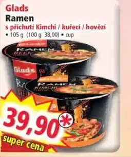 Norma Glads Ramen nabídka