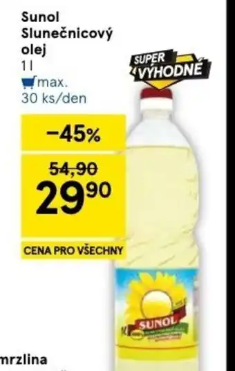 Tesco Sunol Slunečnicový olej nabídka