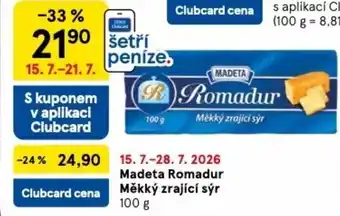 Tesco Madeta Romadur Měkký zrajici sýr nabídka