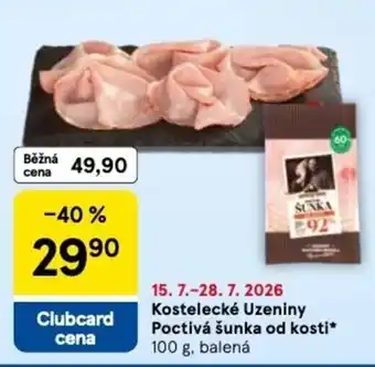 Tesco Kostelecké Uzeniny Poctivá šunka od kosti nabídka