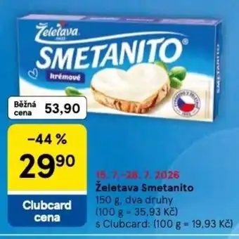 Tesco Želetava Smetanito nabídka
