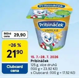 Tesco Pribináček nabídka