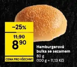 Tesco Hamburgerová bulka se sezamem nabídka