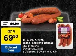 Tesco Tesco Papriková klobása nabídka