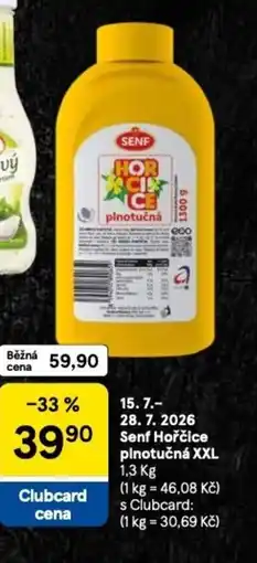 Tesco Senf Hořčice plnotučná XXL nabídka