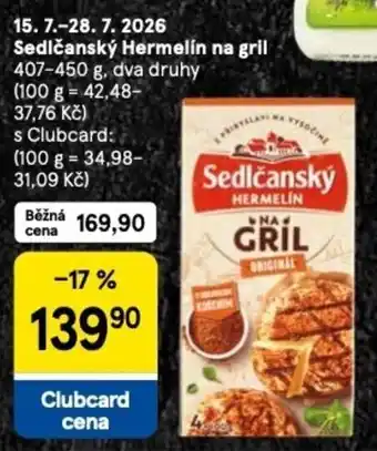 Tesco Sedlčanský Hermelín na gril nabídka