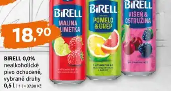 Terno BIRELL 0,0% nealkoholické pivo ochucené, vybrané druhy nabídka