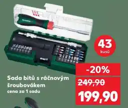 Kaufland Sada bitů s ráčnovým šroubovákem nabídka