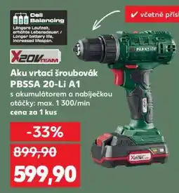 Kaufland Aku vrtačí šroubovák PBSSA 20-Li A1 nabídka