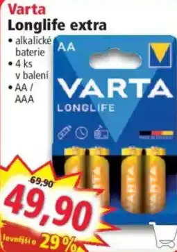 Norma Varta Longlife extra nabídka